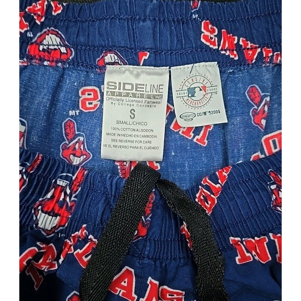 Cleveland Indians Genuine Merchandise Sideline Pajama Pants, Sz Small, Blue/red - Picture 8 of 8